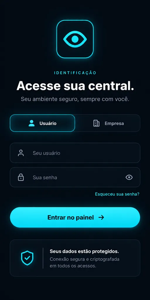 Painel do aplicativo Rastreia SPY